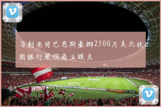 马刺老将巴恩斯豪掷2500万美元收购银行展现商业眼光